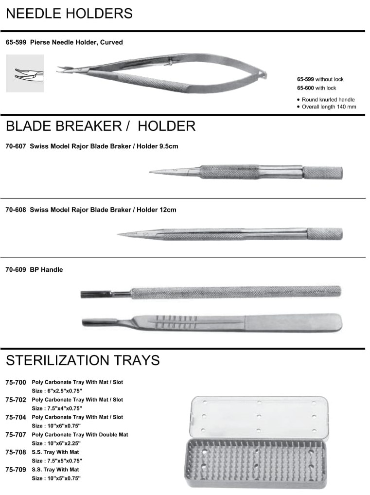 OPTHALMOLOGY Instruments